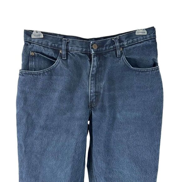 Open Trails Jeans Mens Size 33x30 Dark Wash Straight Leg 100% Cotton Blue Denim - Picture 4 of 6